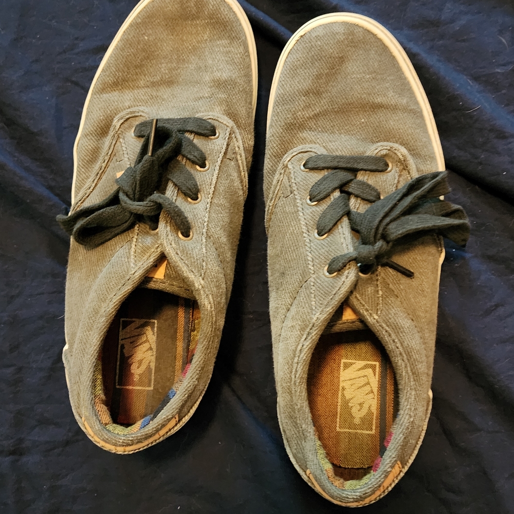 Vans Men's Gray Canvas Sneakers